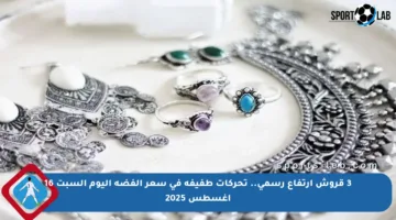 3 قروش ارتفاع رسمي.. تحركات طفيفة في سعر الفضة اليوم السبت 16 أغسطس 2025